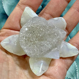 Crystals ~ Druzy Agate Lotus Flower