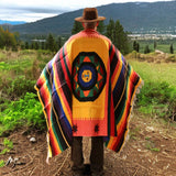 Sun of God Multi Color Mexican Blanket