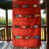 Rust Thick Mexican Blanket Fish Design