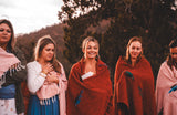 Wine Thunderbird Mexican Blanket