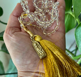 Mala ~ Clear Quartz AAA + Citrine Standing Buddha - PREORDER ONLY!