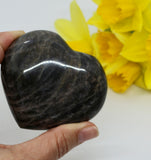 Crystals ~ Charcoal Moonstone Heart 121 g