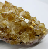Citrine Point Pendant Sterling Silver 925 Necklace