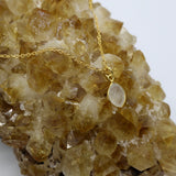 Moonstone Marquise 14K Gold Necklace