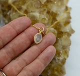 Moonstone Marquise 14K Gold Necklace