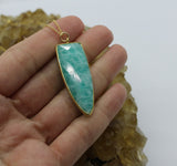 Amazonite Arrowhead 14K Gold Necklace PRE ORDER ONLY!