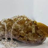 Mala ~ Clear Quartz AAA + Citrine Standing Buddha - PREORDER ONLY!