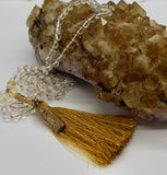 Mala ~ Clear Quartz AAA + Citrine Standing Buddha - PREORDER ONLY!