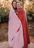 Baby Pink Thunderbird Mexican Blanket