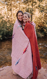 Baby Pink Thunderbird Mexican Blanket