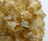 Aquamarine Droplet  14K Gold Necklace