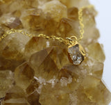 Herkimer Droplet 14K Gold Necklace