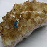 Once in a Blue Druzy Moon Droplet 14K Gold Necklace