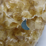 Once in a Blue Druzy Moon Droplet 14K Gold Necklace