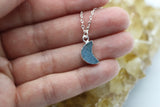 Once in a Blue Druzy Moon Droplet 14K Gold Necklace