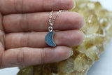 Once in a Blue Druzy Moon Droplet 14K Gold Necklace