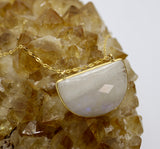 Moonstone Half Moon 14K Gold Necklace PRE ORDER ONLY!