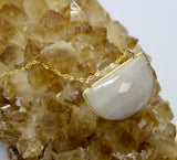 Moonstone Half Moon 14K Gold Necklace PRE ORDER ONLY!