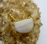 Moonstone Half Moon 14K Gold Necklace PRE ORDER ONLY!
