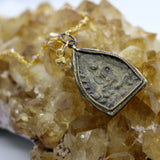 Beaded Chain ~ Sitting Buddha Pendant + Citrine Beaded Chain + Citrine Droplet