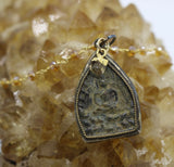 Beaded Chain ~ Sitting Buddha Pendant + Citrine Beaded Chain + Citrine Droplet