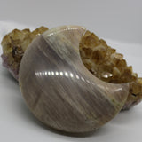 Moonstone Crescent Large Moon Carving – Crystal for Intuition, Healing & Lunar Energy