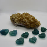 Crystals ~ Rare Blue Fluorite Hearts