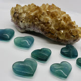 Crystals ~ Rare Blue Fluorite Hearts