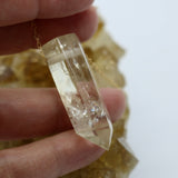 Citrine Crystal Point Pendant 14K Gold Necklace