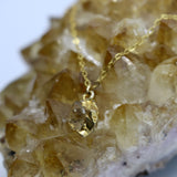 Citrine Droplet 14K Gold Necklace