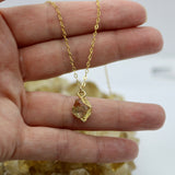 Citrine Droplet 14K Gold Necklace