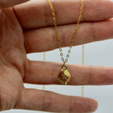 Citrine Droplet 14K Gold Necklace