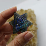 Labradorite Carving of the Mystic Star Evil Eye
