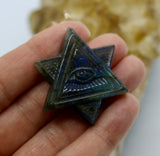 Labradorite Carving of the Mystic Star Evil Eye