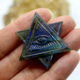 Labradorite Carving of the Mystic Star Evil Eye