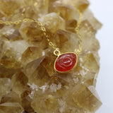 Carnelian Evil Eye 14K Gold Necklace