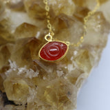 Carnelian Evil Eye 14K Gold Necklace