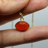 Carnelian Evil Eye 14K Gold Necklace