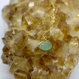 Aqua Chalcedony Evil Eye 14K Gold Necklace