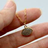 Labradorite Evil Eye 14K Gold Necklace