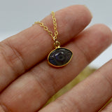 Labradorite Evil Eye 14K Gold Necklace