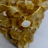Moonstone Evil Eye 14K Gold Necklace
