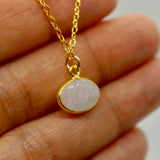 Moonstone Evil Eye 14K Gold Necklace