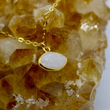 Moonstone Evil Eye 14K Gold Necklace