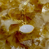 Moonstone Evil Eye 14K Gold Necklace