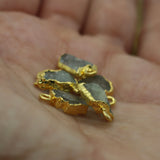 Aquamarine Droplet  14K Gold Necklace