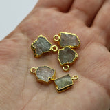 Aquamarine Droplet  14K Gold Necklace