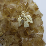 Thunderbird 14K Vermeil Gold Pendant + Herkimer Diamond Droplet 14K Gold Necklace