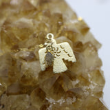 Thunderbird 14K Vermeil Gold Pendant + Herkimer Diamond Droplet 14K Gold Necklace