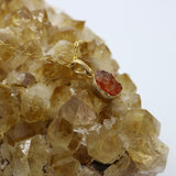 Carnelian Droplet Pendant 14K Gold Necklace